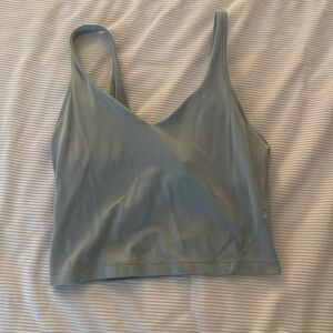 Lululemon green align tank with built in bra and pads size 4